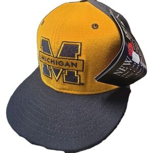 Vintage Michigan Wolverines New Era 59FIFTY Men's Wool Hat Size 6 5/8 USA Made
